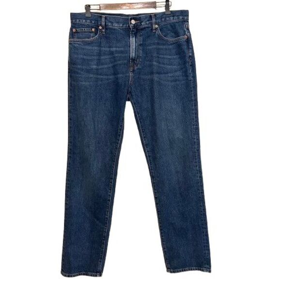 Outerknown SEA Jeans Local Straight Fit Mens 36X34 Medium Wash Organic Cotton - Picture 1 of 8
